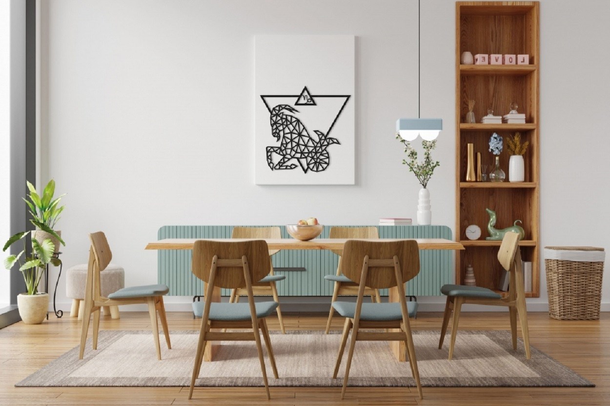 Деревянный декор настенный, панно, пазл EWA Design Козерог