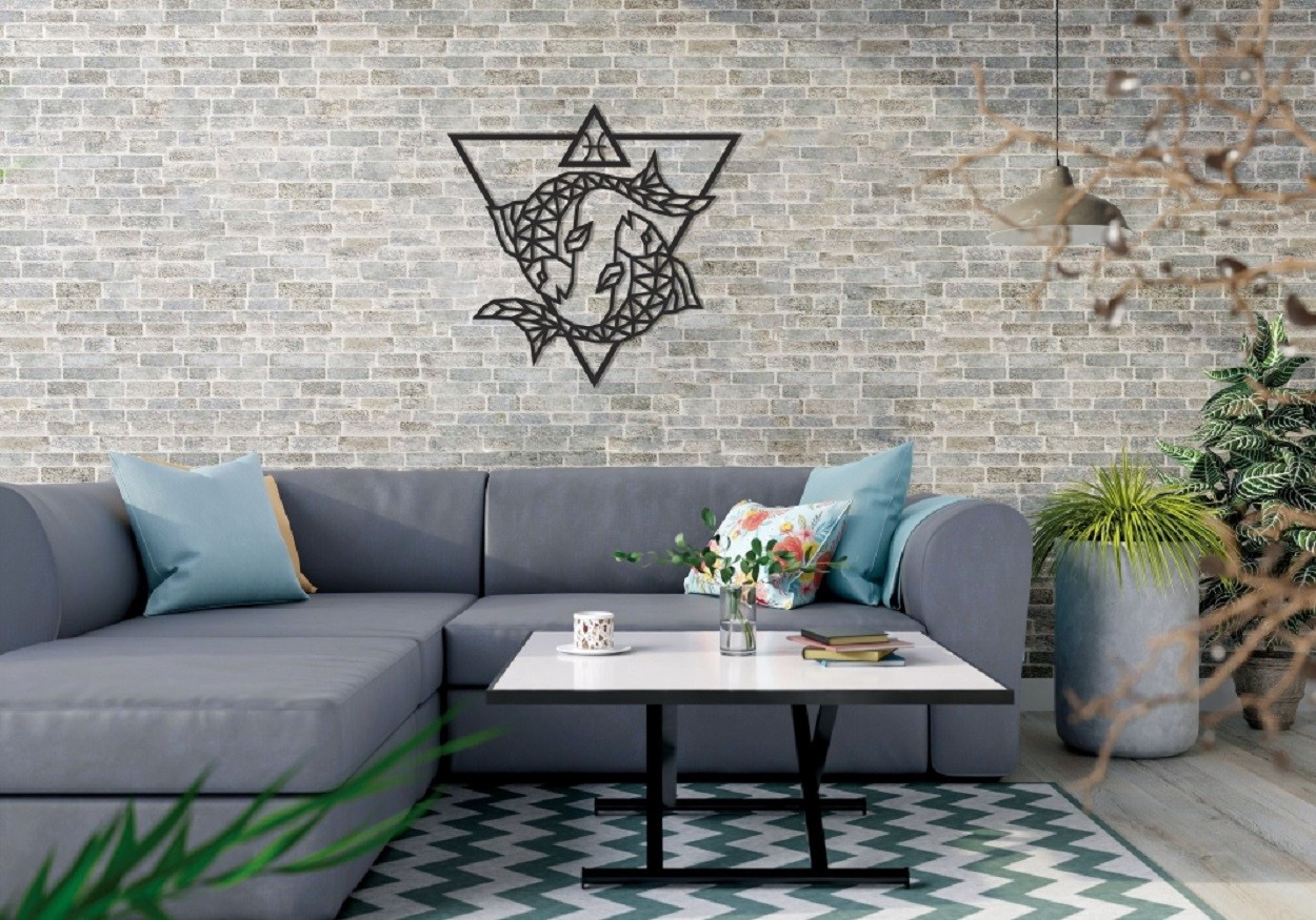 Деревянный декор настенный, панно, пазл EWA Design Рыбы
