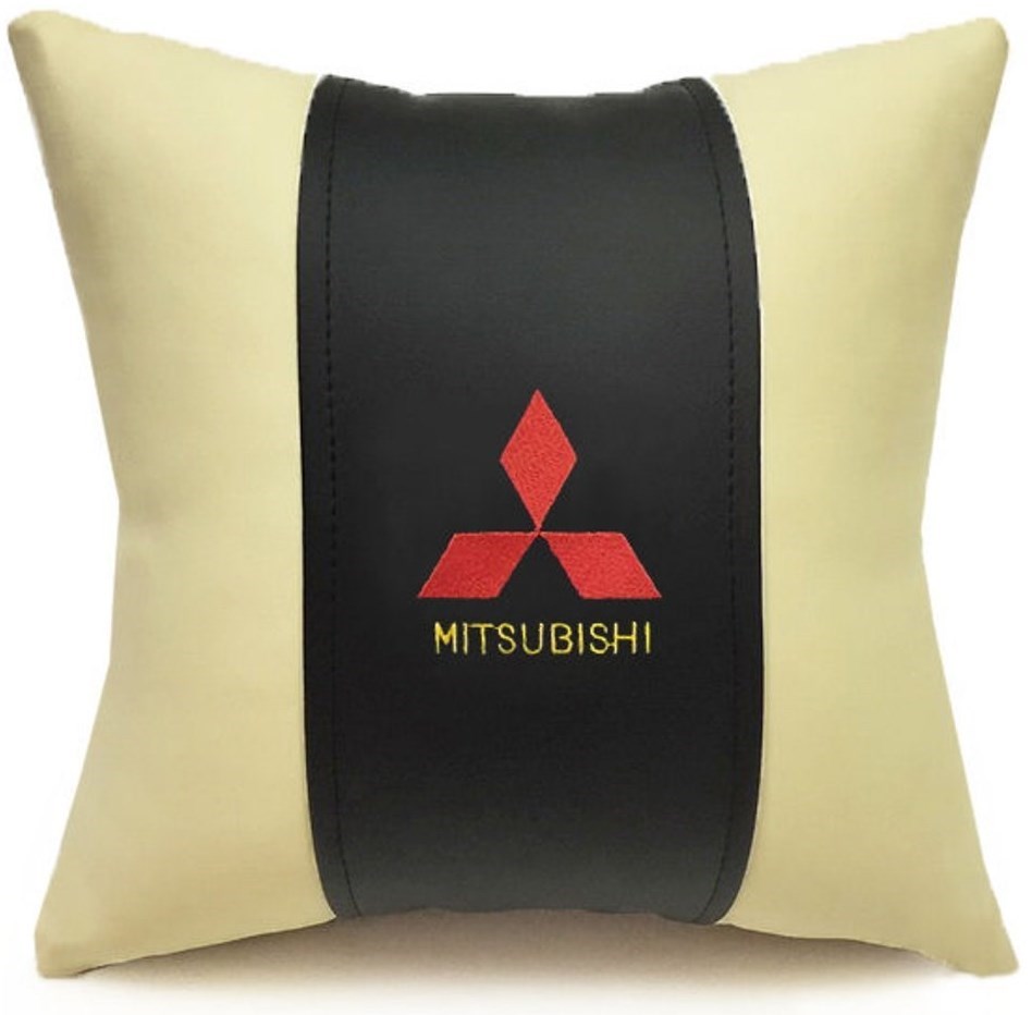 Декоративная подушка из экокожи Mitsubishi