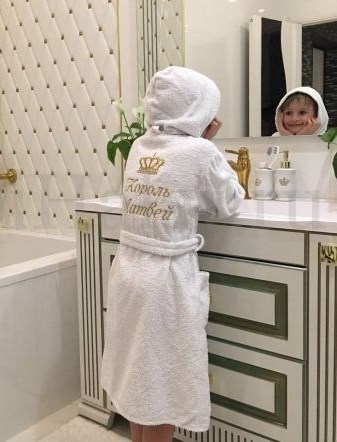 Подростковый именной халат