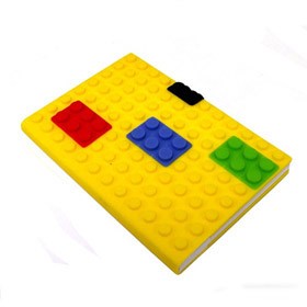 Блокнот lego, желтый