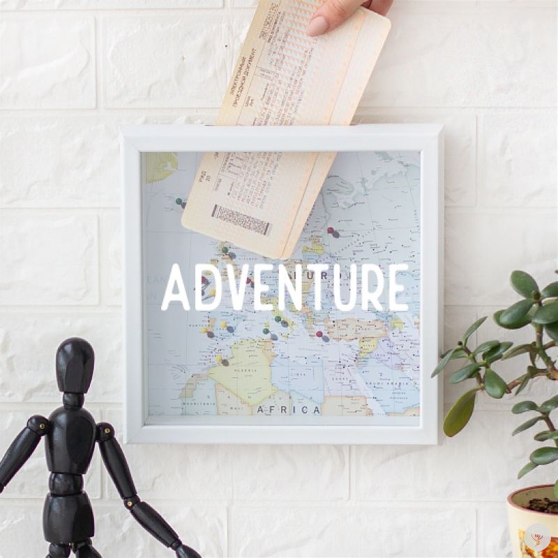 Копилка путешественника Adventure светлое дерево