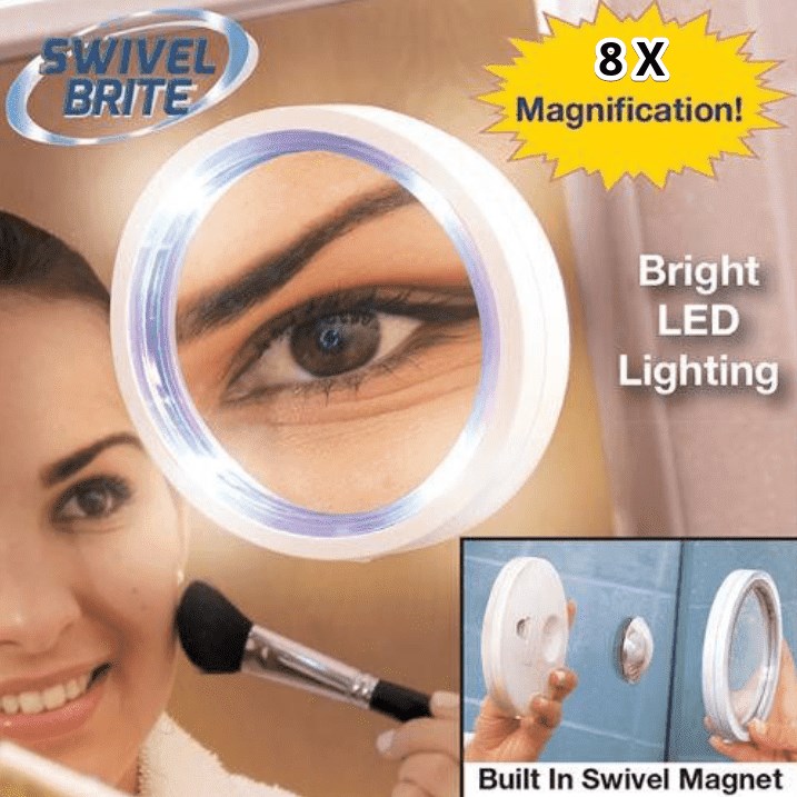 Зеркало с увеличением и подсветкой Swivel Brite