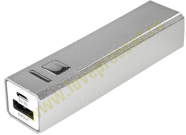 Универсальный аккумулятор Alum 2600 mAh, серебристый