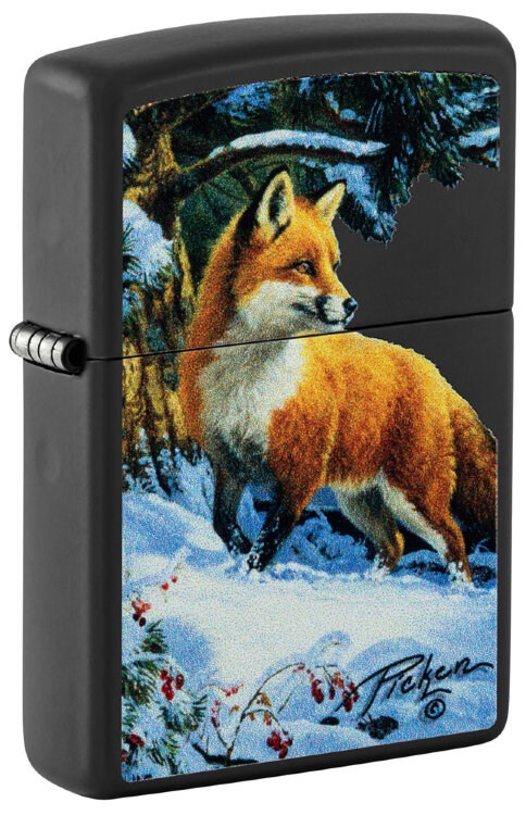 Зажигалка Zippo 48596 Лиса в Снегу от Линды Пикен