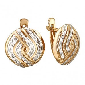 Серьги из красного золота 585 пробы
