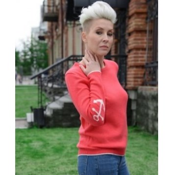 Красный кашемировый джемпер