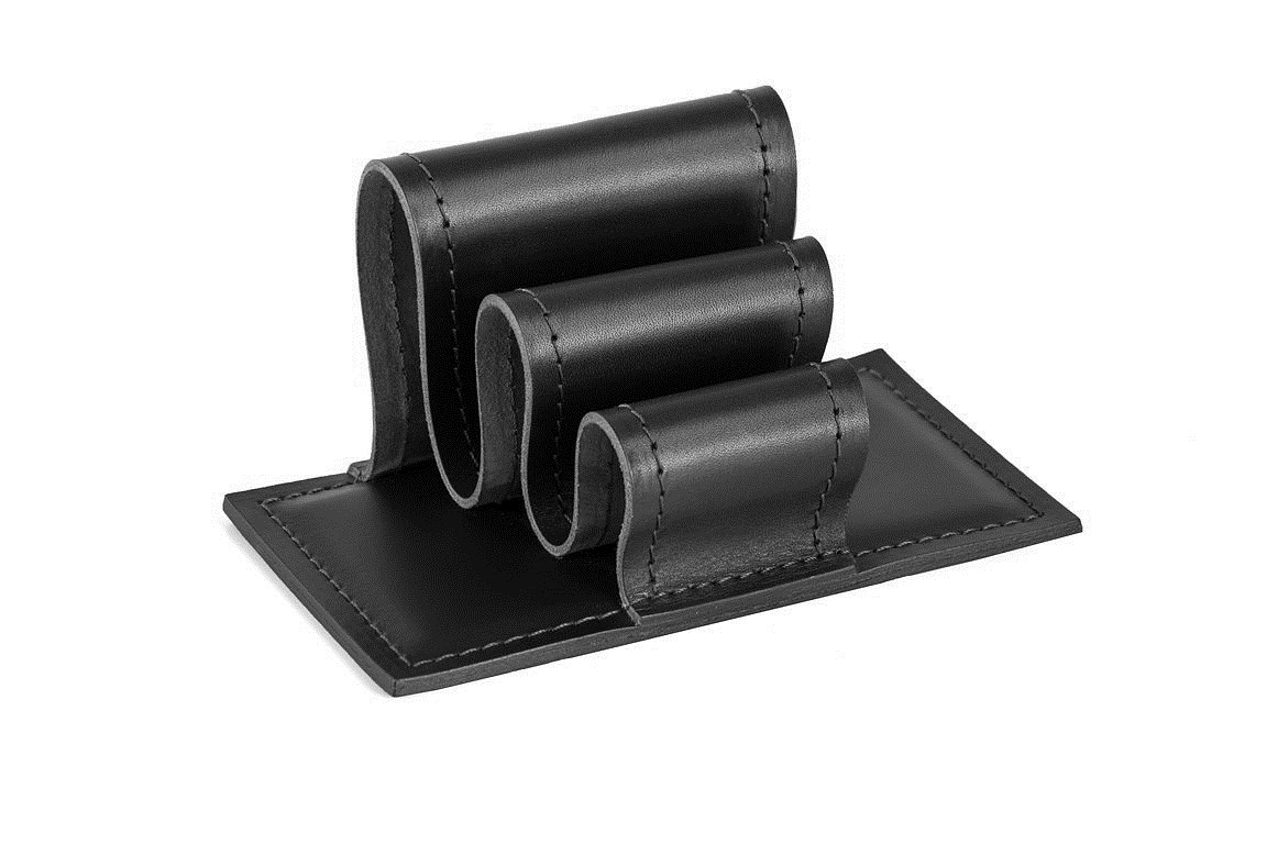 Визитница-холдер PREMIUM из кожи Full Grain Black/Cuoietto