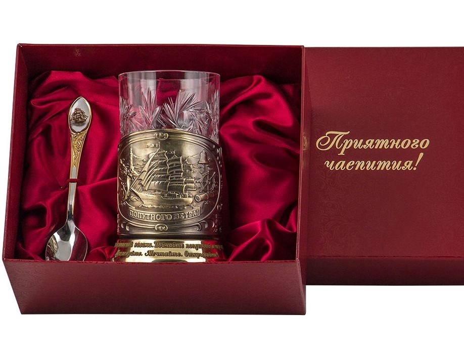 Набор для чая Парусник в картонном футляре