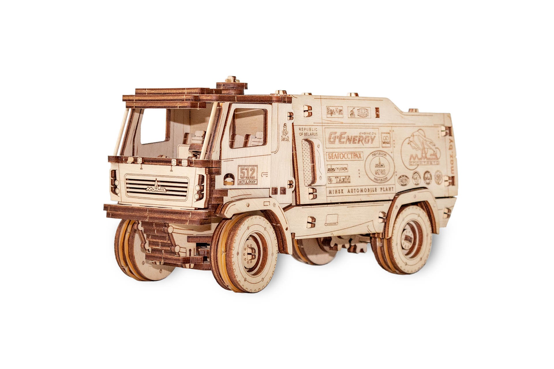 Конструктор деревянный 3D EWA МАЗ-5309RR
