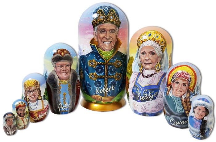 Роспись индивидуальной матрешки (3 портрета, стандарт)