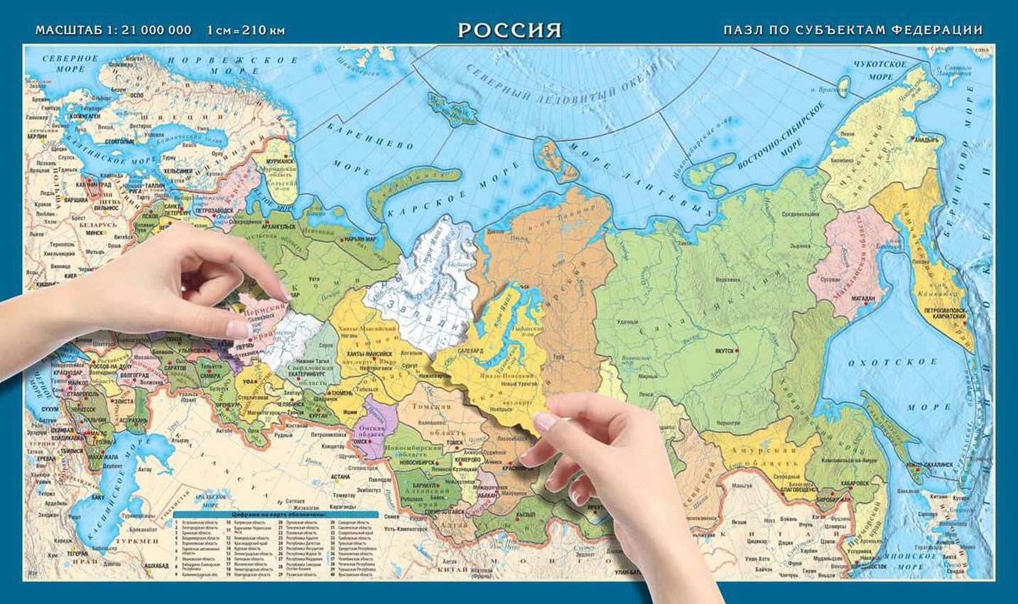 Картографический пазл по субъектам «Россия»: лучшая цена и магазины, где  купить