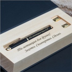 Подарочный набор ручка Parker и запонки Джентльмен с гравировкой