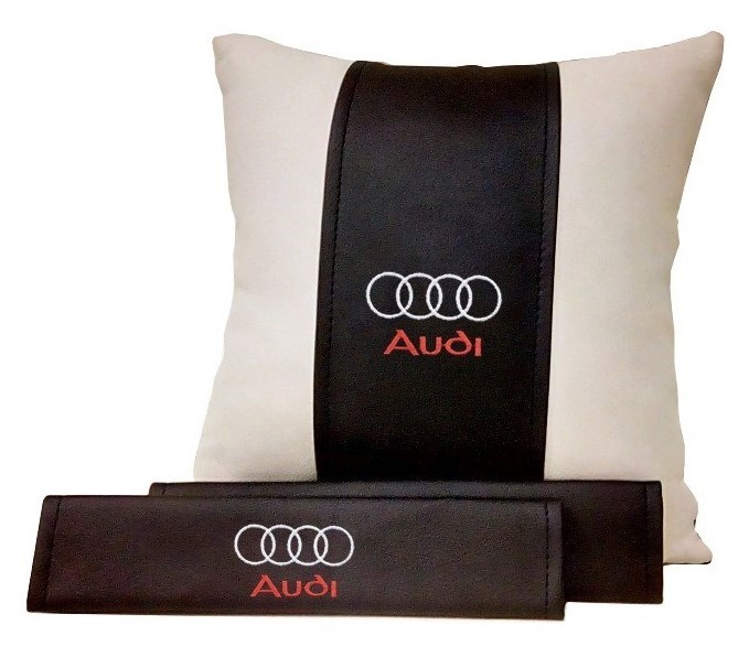 Подарочный набор из подушки, накладки на ремень Audi