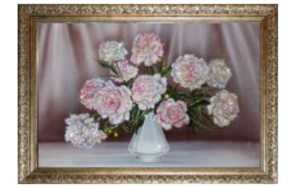 Картина с кристаллами Swarovski Пионы