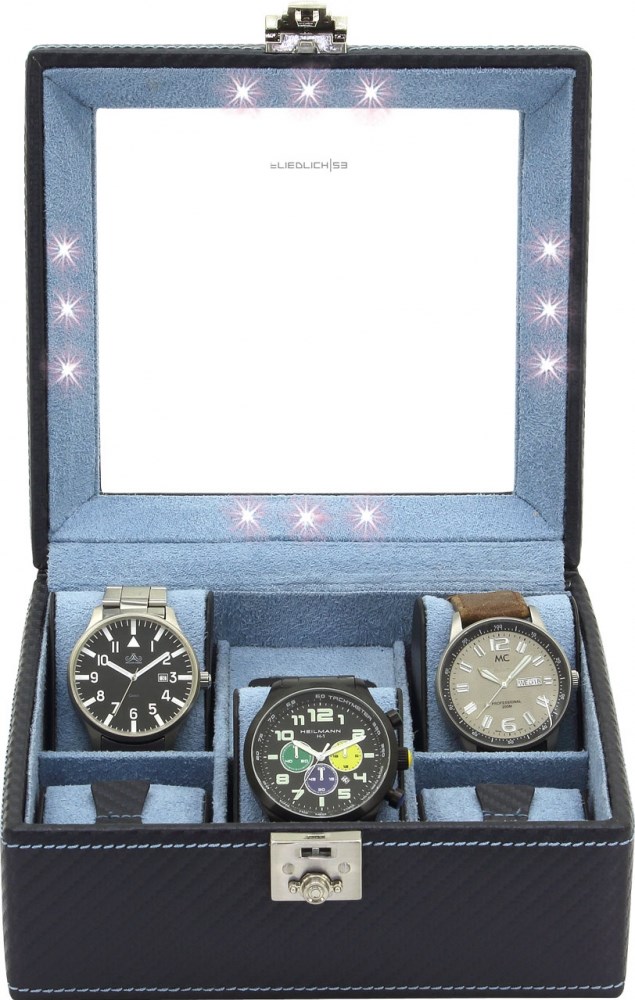 Шкатулка для 5 часов Champ-Collection Carbon 32058-5