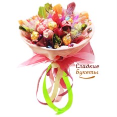 Букет из конфет и цветов Этюд