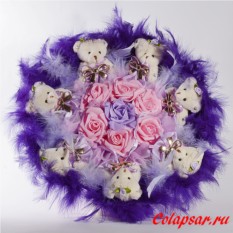Букет из игрушек Великолепный (перо)