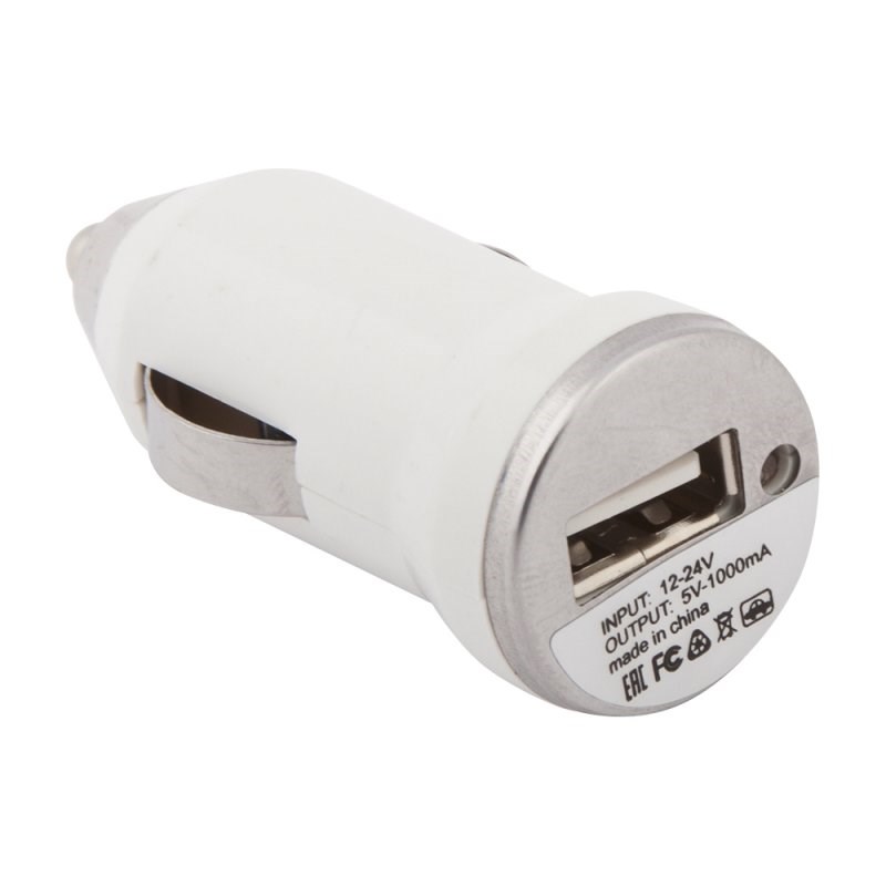 АЗУ LP с USB выходом 1А (белый/европакет)
