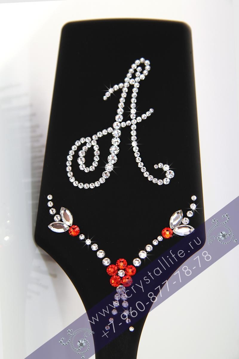 Расческа с инициалом Грация Swarovski