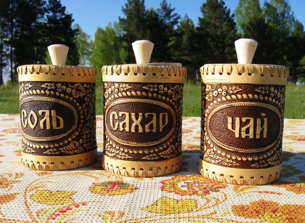 Набор туесков Смородина (чай, соль, сахар)