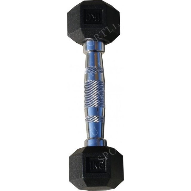 Гантель гексагональная обрезиненная 1 кг Body-Solid