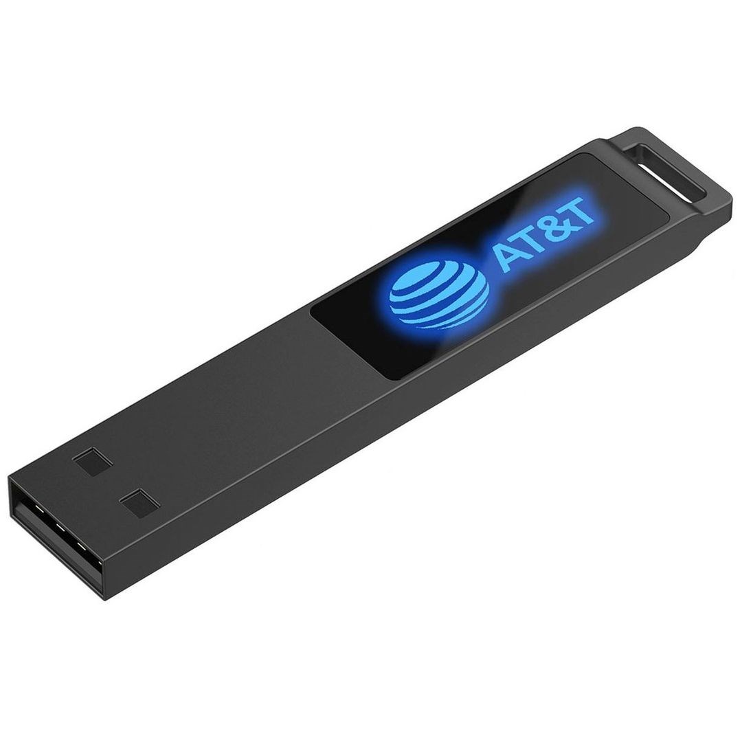 Флешка markBright Black с подсветкой логотипа, 32 Гб