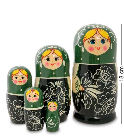 Матрешка Девицы в зеленом саду