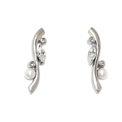 Серьги с цирконом PIERRE CARDIN