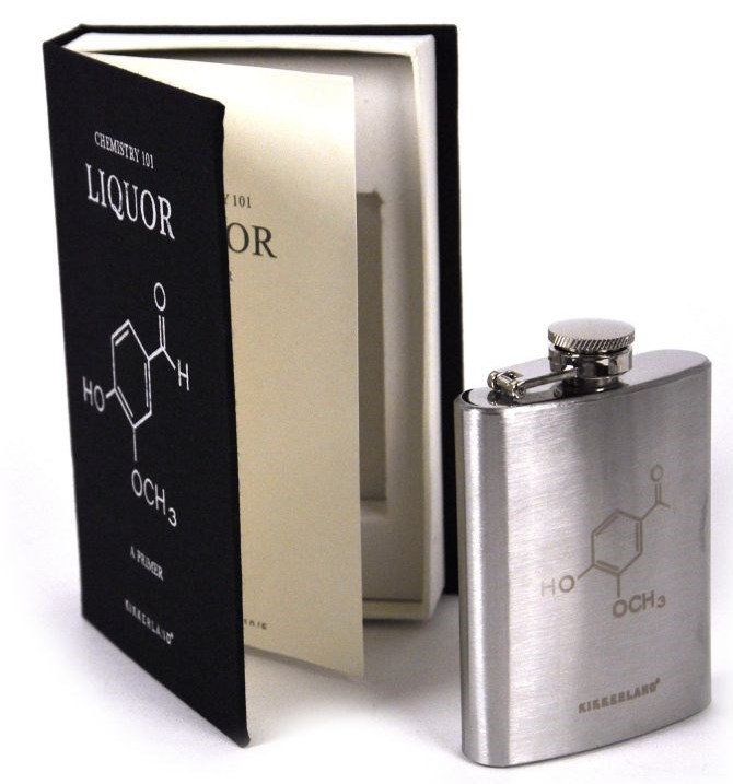 Книга с фляжкой Liquor Chemistry Book Kikkerland