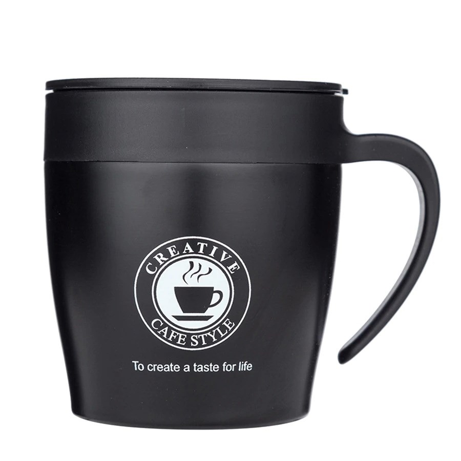 Термокружка Creative Cafe Style 330 мл, черный