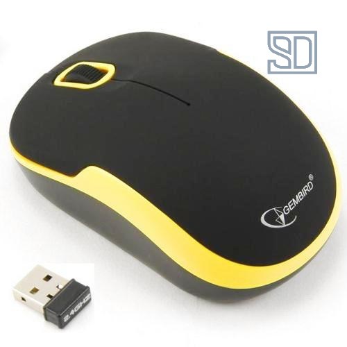 Беспроводная мышь Gembird MUSW-200 Black-Yellow USB