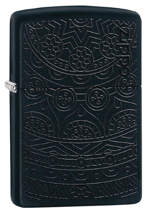 Зажигалка Zippo 29989 Tone on Tone Design Black Matte