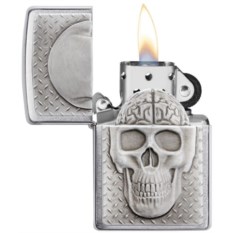 Зажигалка Zippo Skull with Brain Surprise 48563