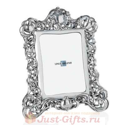 Рамка для фотографий с декором платинового цвета