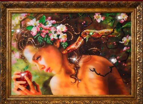Картина с кристаллами Swarovski Змей Искуситель