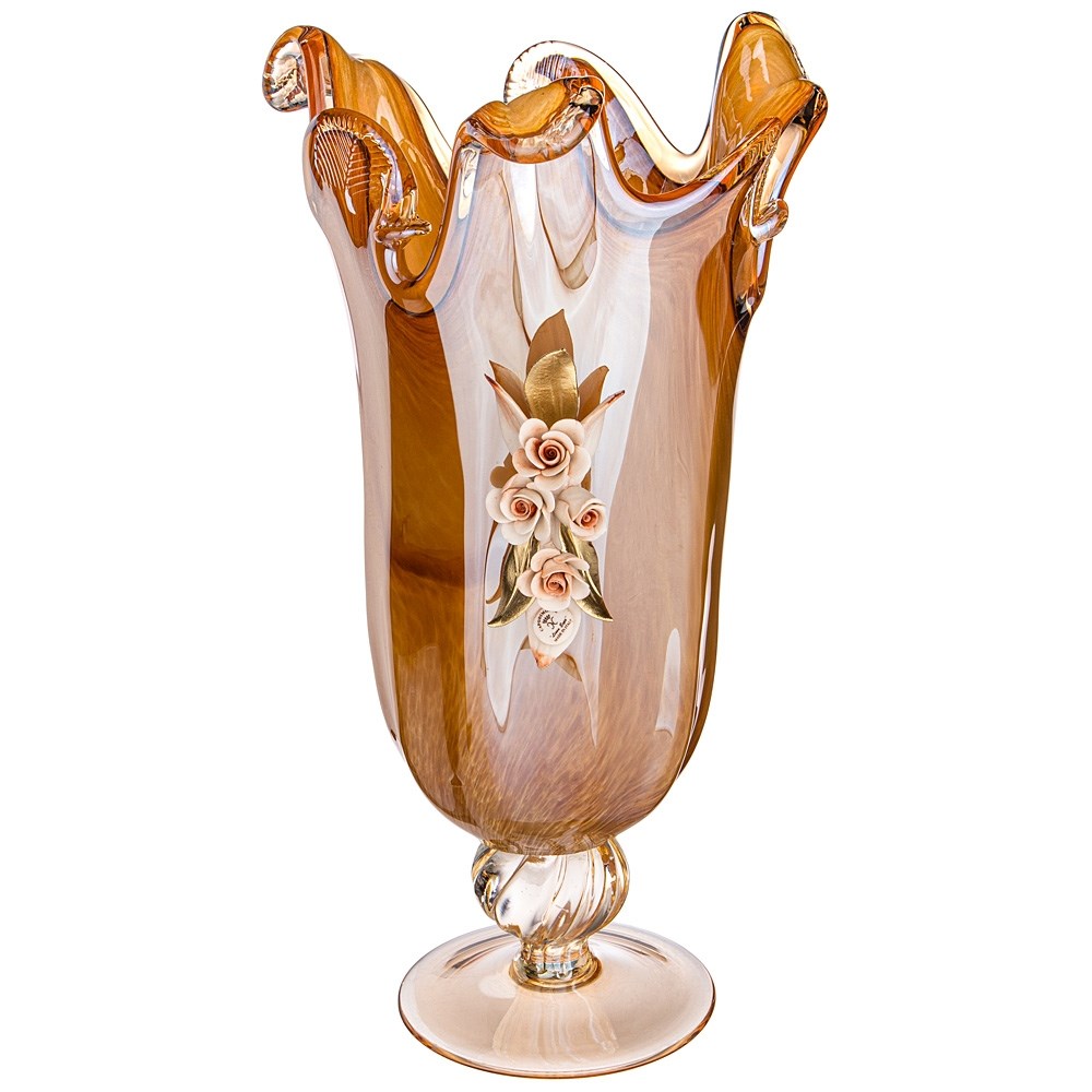 Ваза White Cristal Noce Venezia h42см.
