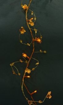 Электрическая гирлянда «Цветы», 20 LED, золотое свечение