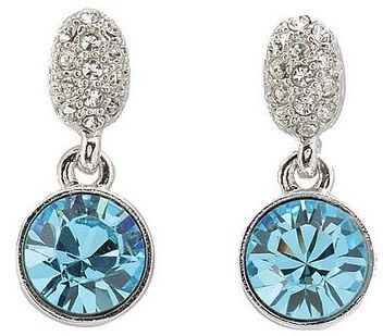 Серьги с кристаллами Swarovski Мечта лазурные