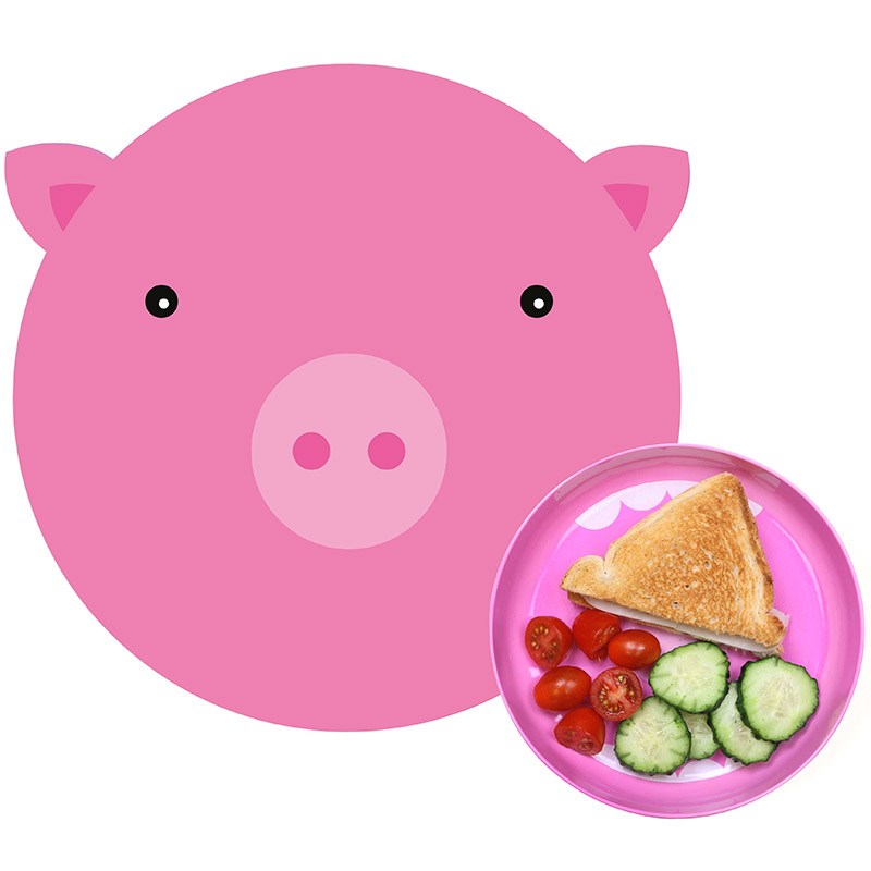 Сервировочный коврик и миска Hungry pig