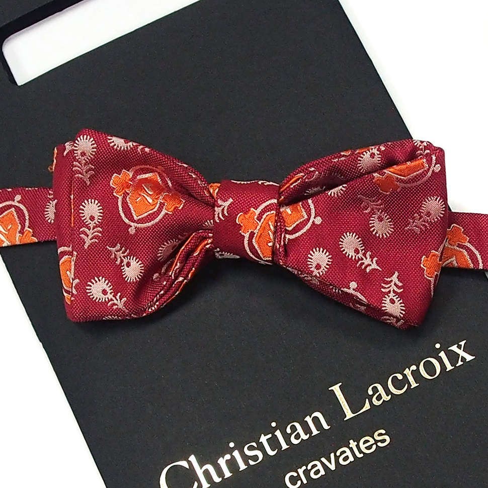 Красная бабочка с фактурной вышивкой Christian Lacroix