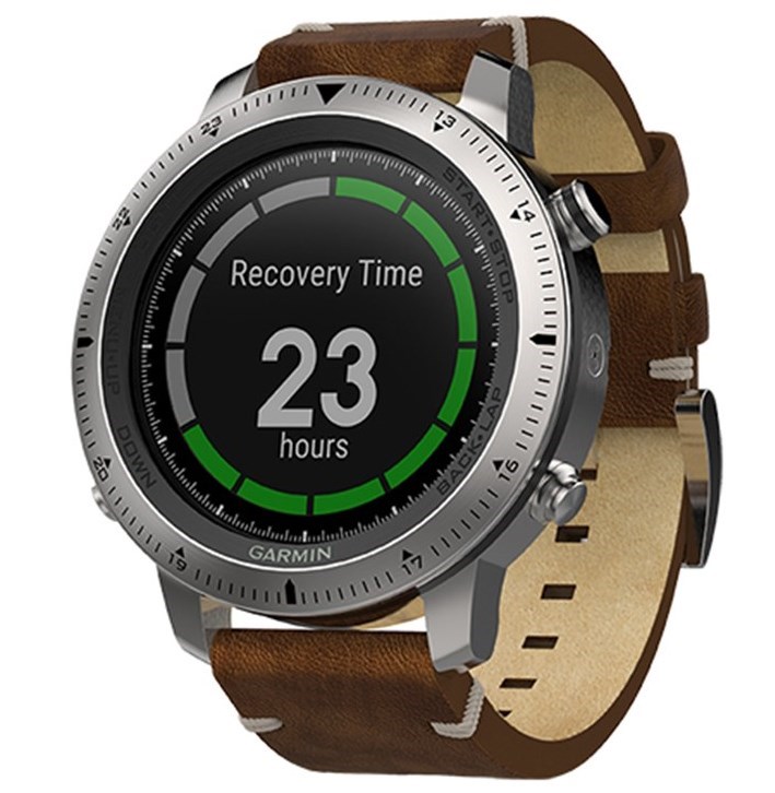 Спортивные часы Garmin Fenix Chronos с кожаным браслетомм