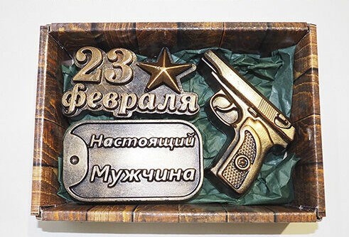 Набор мыла 23 февраля. Пистолет-2