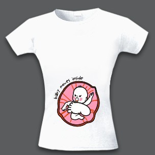 Футболка для беременных Baby moves inside