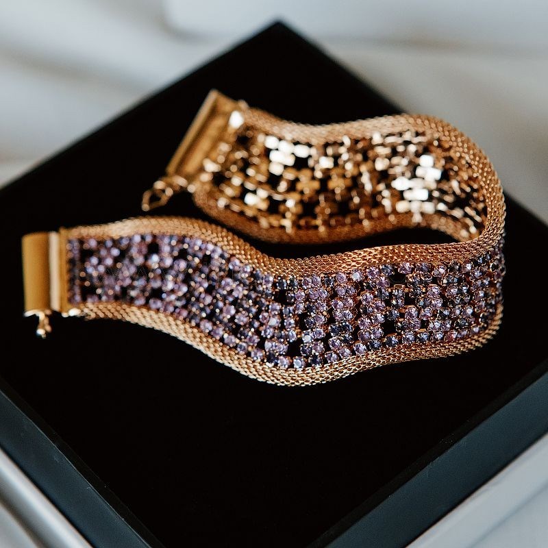 Браслет-волна «Звездная ночь» с кристаллами Swarovski