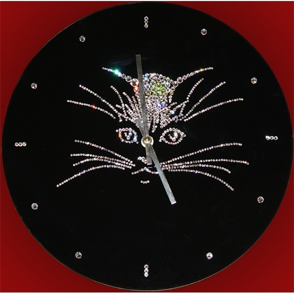 Часы с кристаллами Swarovski Кошка