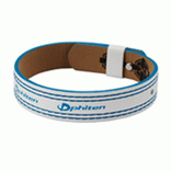  Браслет кожаный Leather бело-синий  -  PHITEN 