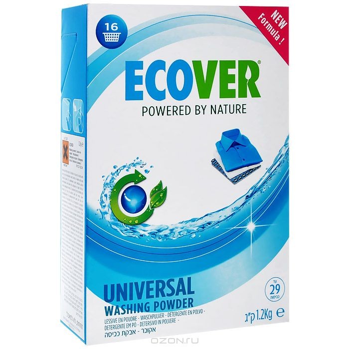 Экологический стиральный порошок Ecover, концентрат, универсальный, 1,2 кг