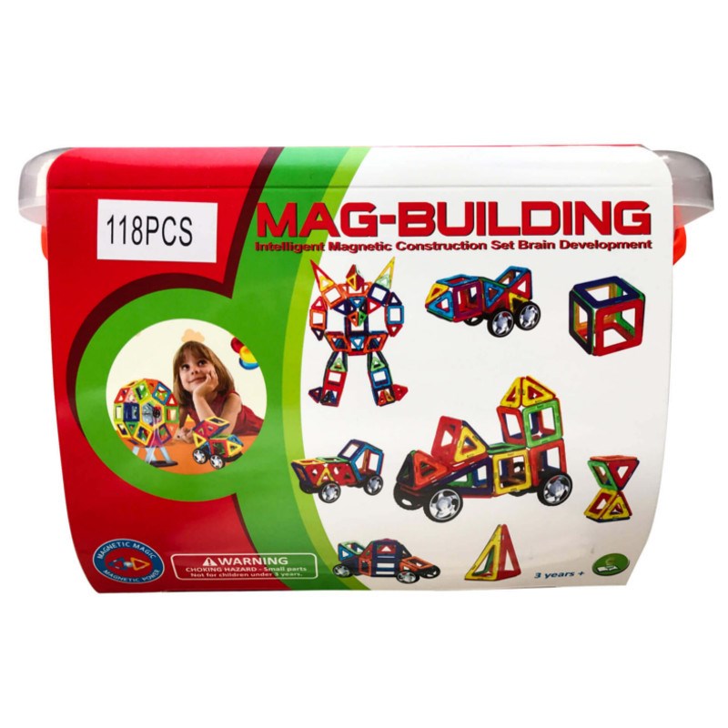 118 деталей магнитного конструктора Mag Building