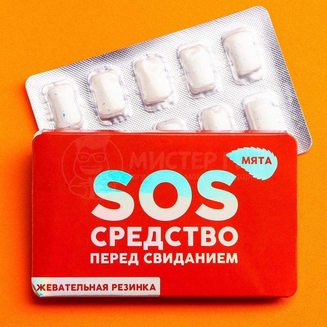 Жевательная резинка SOS (мята)
